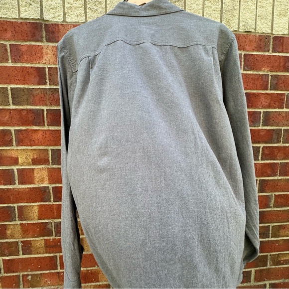 Timberland Pro Original Fit Midweight Gray Flannel Button-Up Soft Casual Gorp XL - Picture 9 of 13